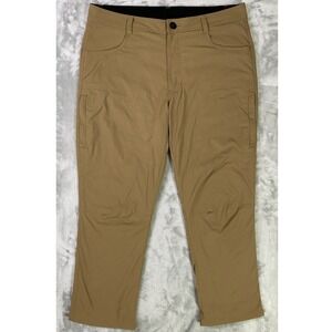 Orvis Fleece Lined Stretch Pants Mens 36x29 Beige Khaki Outdoor Hiking Trail DWR